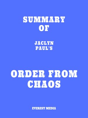 cover image of Summary of Jaclyn Paul's Order from Chaos